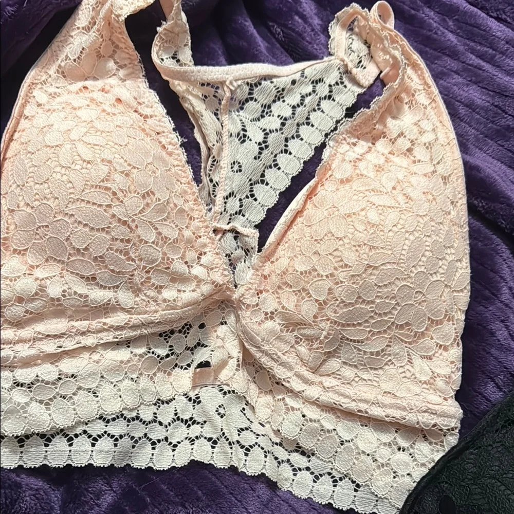 Lace Bralette 2pk - Black and Blush